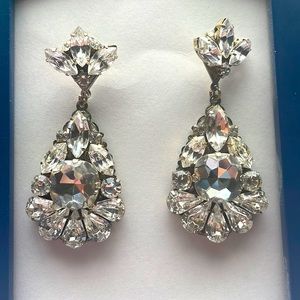 Vintage style Handmade Bridal Crystal Earrings